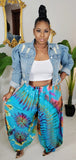 Tye-Dye Harem Pants "Blue"