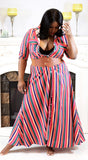 Rainbow Print Maxi Dress