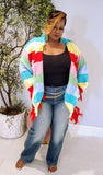 Rainbow Stripe Knit Jacket