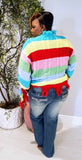 Rainbow Stripe Knit Jacket