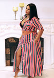 Rainbow Print Maxi Dress